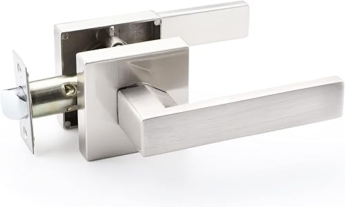 Paquete de 10 manijas de puerta de paso, pomos interiores para puertas de pasilloarmarios, despensatrasteros, juego de manijas cuadradas resistentes