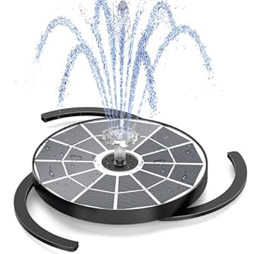 bird bath with integrated solar panel