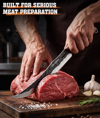 Naitesen 9PCS Butcher Knife Set With Roll Bag, Kitchen Knives - image 4