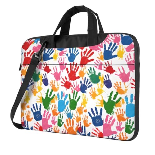 Sacoche ordinateur portable antichoc légère avec bandoulière imprimée