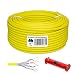 Produktbild 50m cat 7 HB Digital Basic Netzwerkkabel  Abisolierer  LAN Verlegekabel Cabel Kupfer Profi S/FTP PIMF LSZH Halogenfrei gelb RoHS-Compliant cat. 7