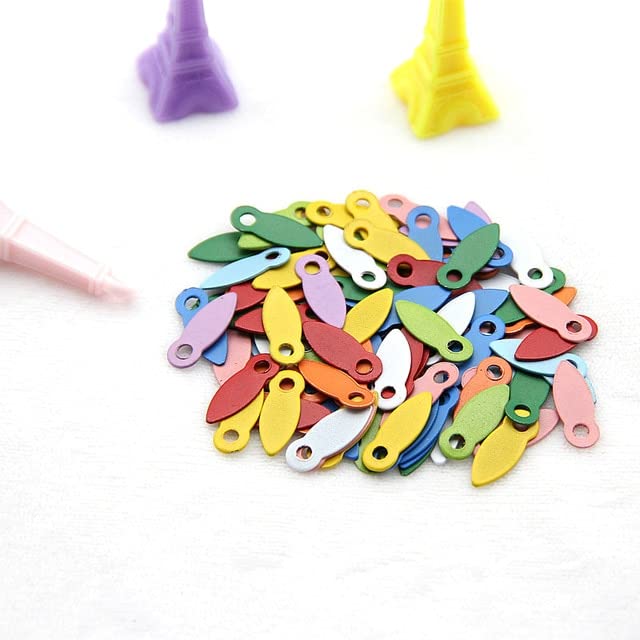 LEEYOX 100 Uds 16,5 cm DIY Marco de álbum de Fotos decoración Brads Scrapbooking cerraduras giratorias Botones Adorno Brads 10 Colores