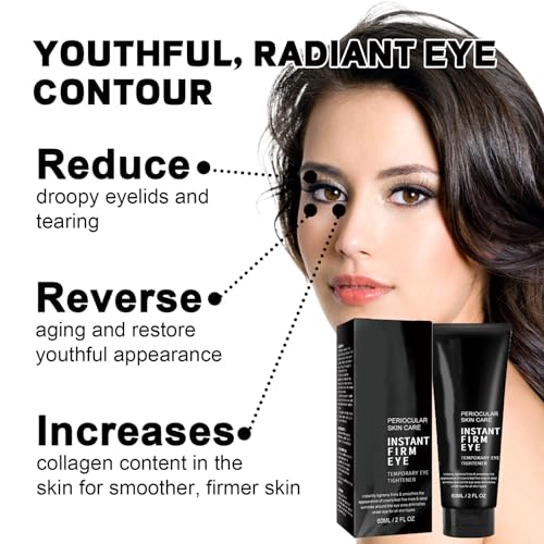2PCS Instant Firm Eye Cream,Instant Eye Tightener,Under Eye Cream for Dark Circle and Puffy Eye,Eye Moisturizer Cream,Firming Eye Bags Remover Men & Women,Smooth Eye Fine Lines & Eye Bag-60ml*2 - Image 5