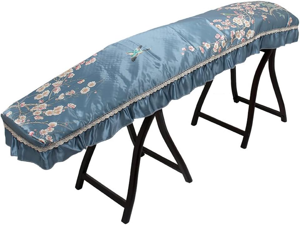 SUNSURE Guzheng Dust Cover Universal Chinese Zither Cover Premium Cloth Art Guzheng Piano Cover Musical Instrument Accessories for Guzheng Guqin Piano Keyboard (Print Flower 3)
