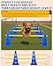 Lupar Dog Agility Course Backyard Set, Dog Agility Hurdle Cone Set with Height Adjustable Crossbar for Rehabilitation & Beginners, Dog Agility Equipment for Dog Obstacle Course - 12 Inch