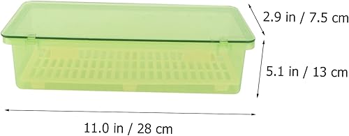 Miniatura 5 de Cabilock 1 caja de almacenamiento de cubiertos organizador de cubiertos para cajón organizador de utensilios con tapa, organizador de cajones con