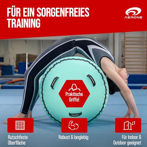 AERONE Air Roll Aufblasbare Turnrolle inkl. Pumpe & Tasche Größe wählen