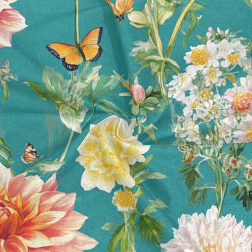 Safari Vivid Color Flowers Teal Four season Dust and Dirt proof neck gaiter women Unique Designs Masks for face for Daily outfit Hiking Snowboarding3