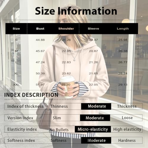 Womens Hoodies Oversized Long Sleeve Striped Layered Fall Pullover - image 4