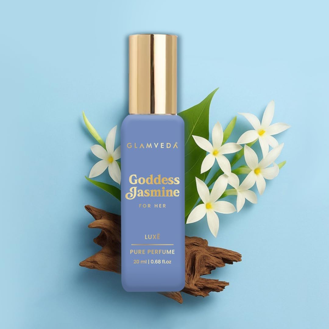 Glamveda Goddess Jasmine Luxury Pure Perfume for Woman 20ml | Long-Lasting Fragrance | with Pear, Jasmine, Lily of the valley, Rose | Floral, Fruity and Woody Premium Perfume for Women-image-41