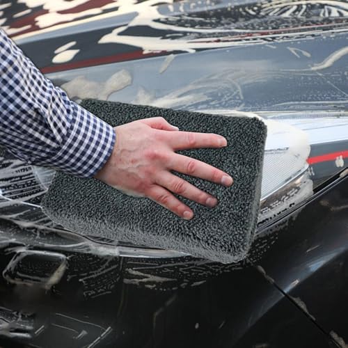 laxreheye Toallas De Lavado De Coche | Polar Coral Super Absorbente | Paños De Microfibra Para El Cuidado Exterior Del Coche - Para Automóviles Camiones RV SUV Barcos Pintura Exterior Puerta Ventana - imagen 3