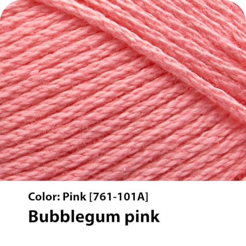 Image of Lion Brand Yarn, 24 /7 Cotton Yarn, Pink, 1 Pack | Light Worsted 100% Mercerized Cotton Yarn for Crochet, Knitting, Craft, 185 Yards of Natural Fiber for Tees, Bags, Dishcloths