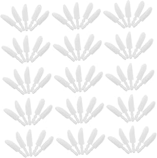 MERRYHAPY 300pcs Diagonal Lip Brush Head Repl...