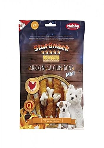 Nobby Starsnack Barbecue Barbecue Mini Chicken Calcium Bone para Perro 113 G