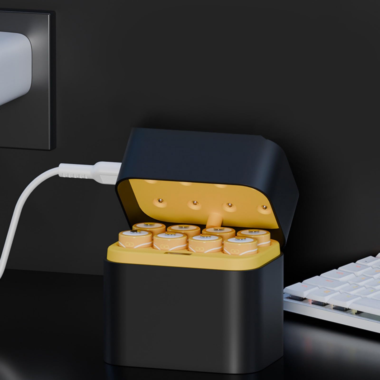 Xuancai Baterías de litio AA de 3000 mWh/2500 mWh/36 mAh de alta capacidad con adaptador de carga de 1,5 V de salida constante para baterías de litio recargables de larga duración