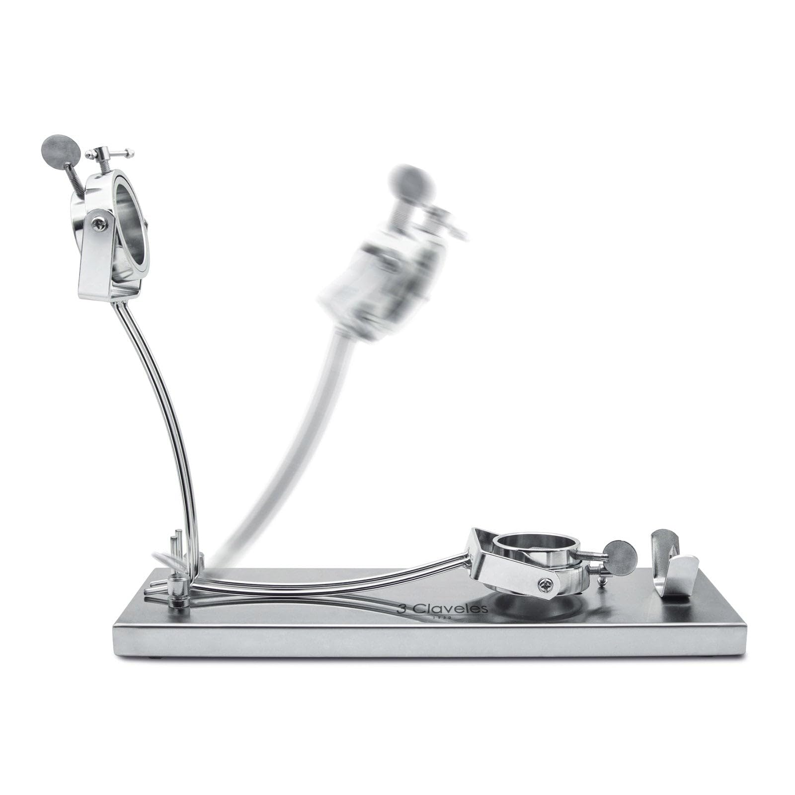 Juego Profesional de Soporte Jamonero Plegable en Acero Inoxidable y Cuchillos 3 Claveles, Funda y Chaira (TC01737K1)