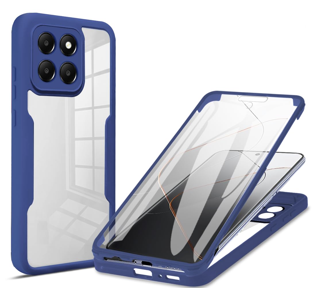 Compatible with Honor X6c Case,Coverwith Built-in Screen Protector Compatible with Honor X6c NIC-LX1 NIC-LX2 NIC-LX3 Case Cover Blue Blue Compatible with Honor X6c