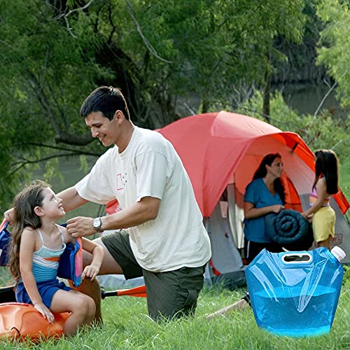 Image of Collapsible Drinking Container, Folding Water Bag Picnic Safety Plastic Water Storage bag Freezable, BPA Free water for Hiking Sport Camping - Pack Of