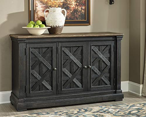 Signature Design By Ashley Tyler Creek Urban Farmhouse Dining Room Buffet Or Server, Almost Black #TOP1