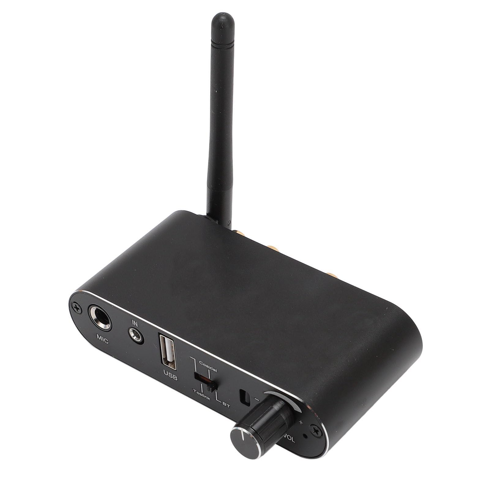Convertisseur de Son Numérique vers Analogique, Convertisseur Audio Numérique vers Analogique avec Bluetooth, Adaptateur de Son Numérique D'entrée Micro AUX USB Optique Coaxial