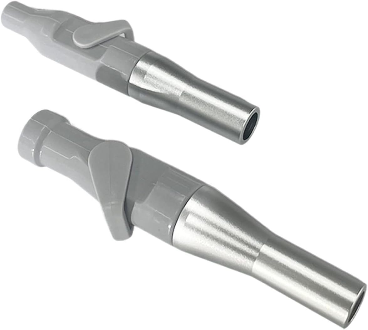 3#Aluminum Dental strong/weak handle Valve Oral Saliva Swivel Ejector sucker Suction Adaptor tip Tube Convertor Autoclavable(A pair)