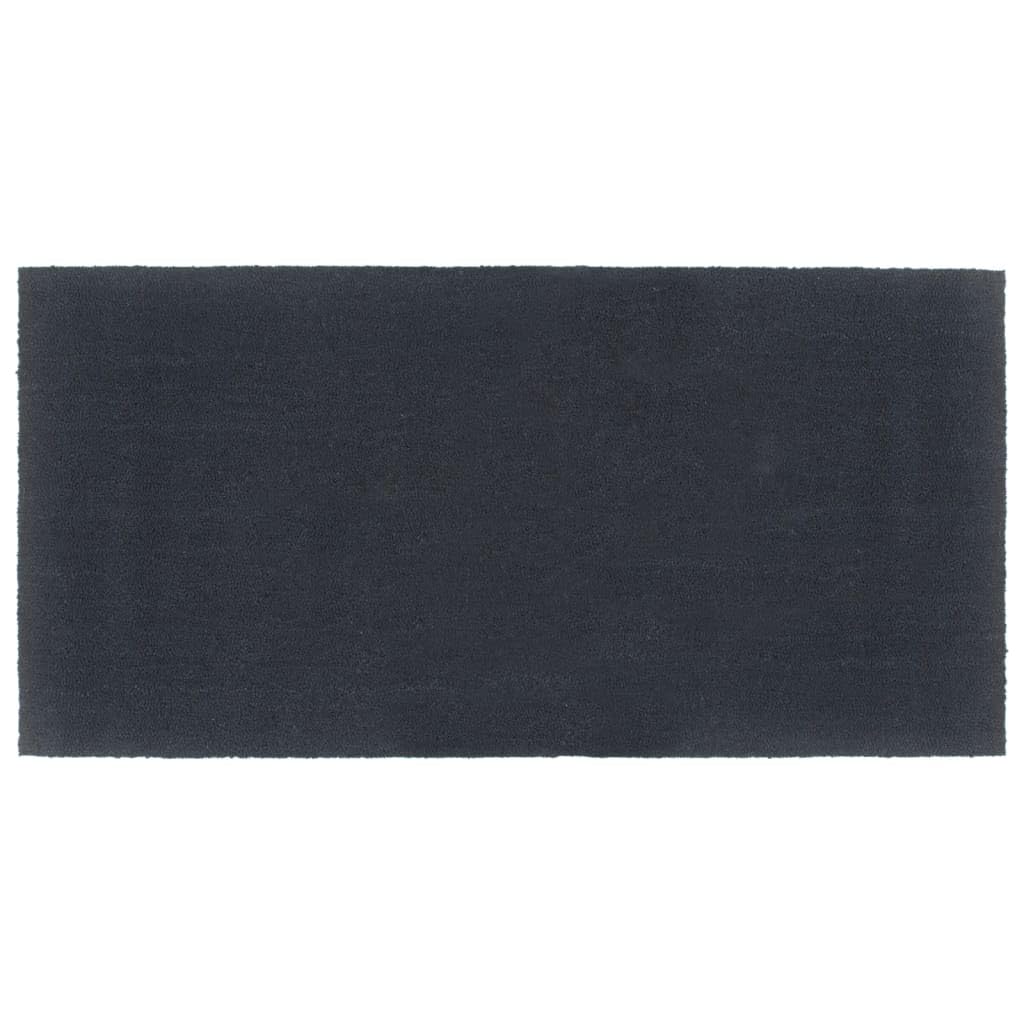 Felpudo de fibra de coco, gris oscuro, 100 x 200 cm | Base de PVC antideslizante, apta para aspiradora, interior y exterior, duradero