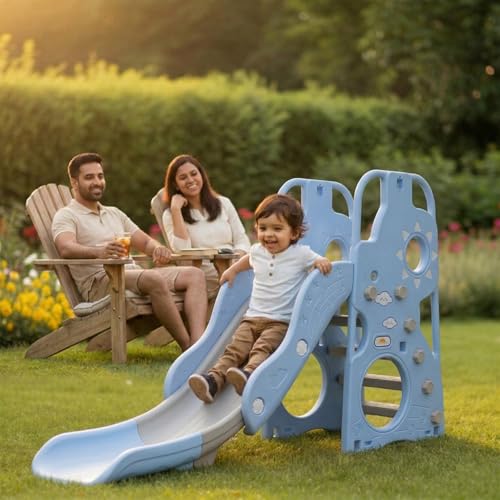Image of Toyzone Sunshine Slide for Kids | Baby Play Slide | Indoor & Outdoor Kids Slide | Easy Assembly | Safe Rounded Design | BIS Certified | Made in India | Kids Slide for 2-12 Years, Upto 70 kgs