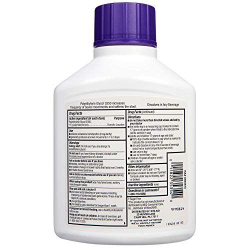 Image of Rite Aid Laxative Powder - Polyethylene Glycol 3350, Stool Softner for Constipation Relief - 30 Doses, 17.9 oz