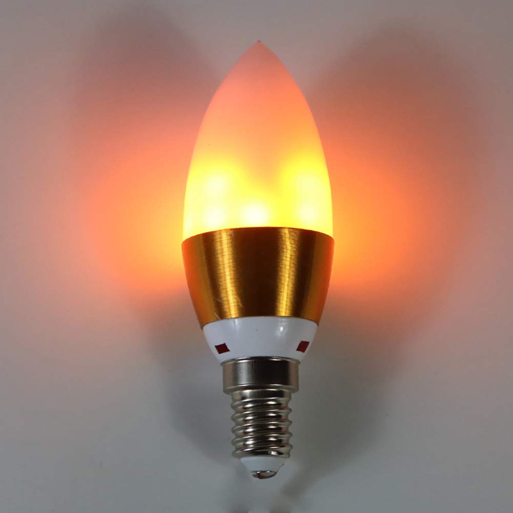 Lampadina E14 effetto fiamma LED a candelabro, luce bianca calda, non dimmerabile