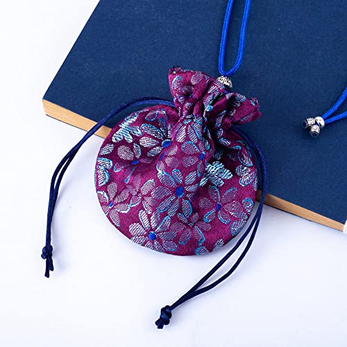 6 bolsas pequeñas para sachet de 8cm x 7.5cm color púrpura miniatura 1