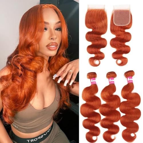 10A Bundles with Closure Human Hair Body Wave...