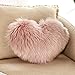 SparY Cuscino Decorativo, Morbido Soffice Casa Peloso Finta Pelliccia Cuscino Divano Decorazione Custodia Lavabile Cover a Forma di Cuore Auto Federa Federa - B, Free Size