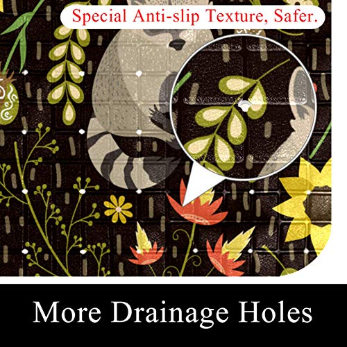 Alfombrilla de baño ovalada de drenaje rápido con ventosas de succión, 68,3 x 37,3 cm 3