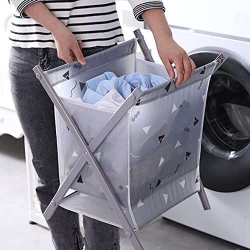 SEIWEI Cesta de armazenamento de tamanho grande dobrável para lavanderia dobrável e conveniente para