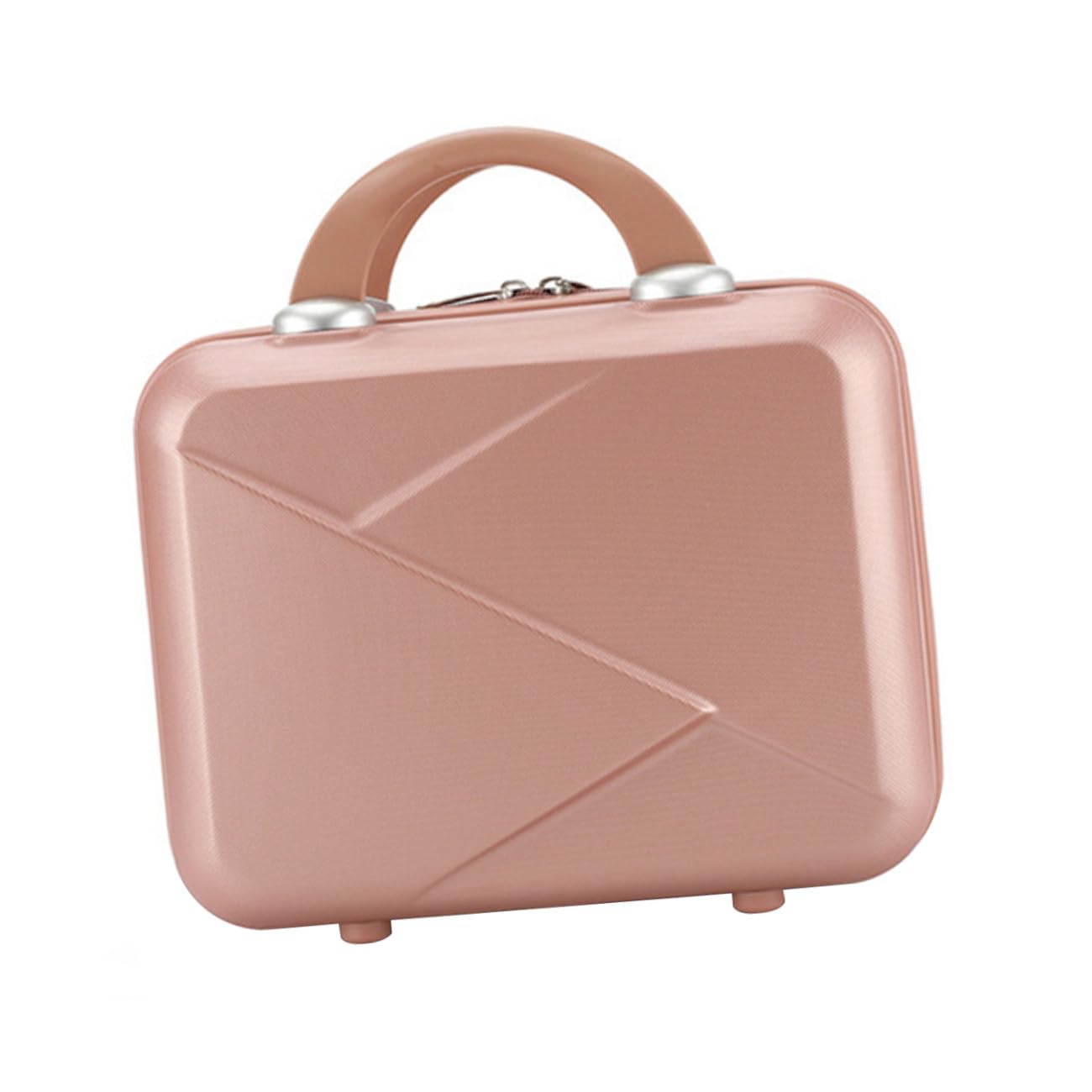 WOONEKY Valigia Cosmetica da Viaggio Donna 14 Pollici, Borsa per Trucchi e Protettiva Tessuto Mesh Abs, Borsa da Toilette per Uso Domestico e Travel