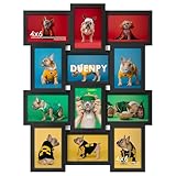 DUENPY 8x10 Picture Frame Collage, 12-Pack Picture Frames Collage Wall Decor, Set with Glass Front, Assembly Required, Black