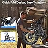 Fafrees Folding Electric Bike 48V/10.4Ah×2 Dual Removable Batteries,20"×4.0 All-Terrain Fat Tires,Range up 160km,Ebike for Adult,LCD Display,Front Suspension,Dual Disc Brakes,7 Gears(Black,Rear Bag) #3