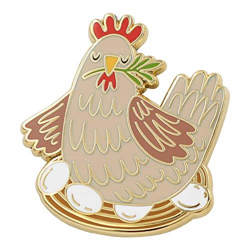 REAL SIC Chicken Egg Enamel Pin Custom Novelty Cartoon Animal Brooch Hen Mother Lover Friends Lapel Pins Shirt Bag Jacket Funny Badge Jewelry Gift