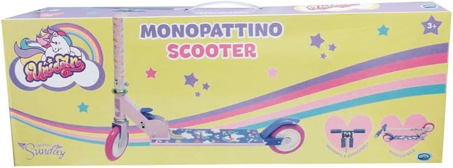ODS 56378 Adjustable Folding Scooter 80 cm Unicorn Mania Pink Lilac White
