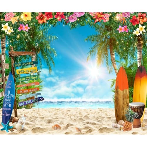 Fondo Fotográfico Playa Hawaiana 10x8ft Vinilo miniatura 2