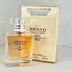 Brand Collection Perfume Feminino No 021 Inspirado em Madamemoisele, Eau de Parfum, Fragrância Frutada, Longa Duração, Spray, 25 ml