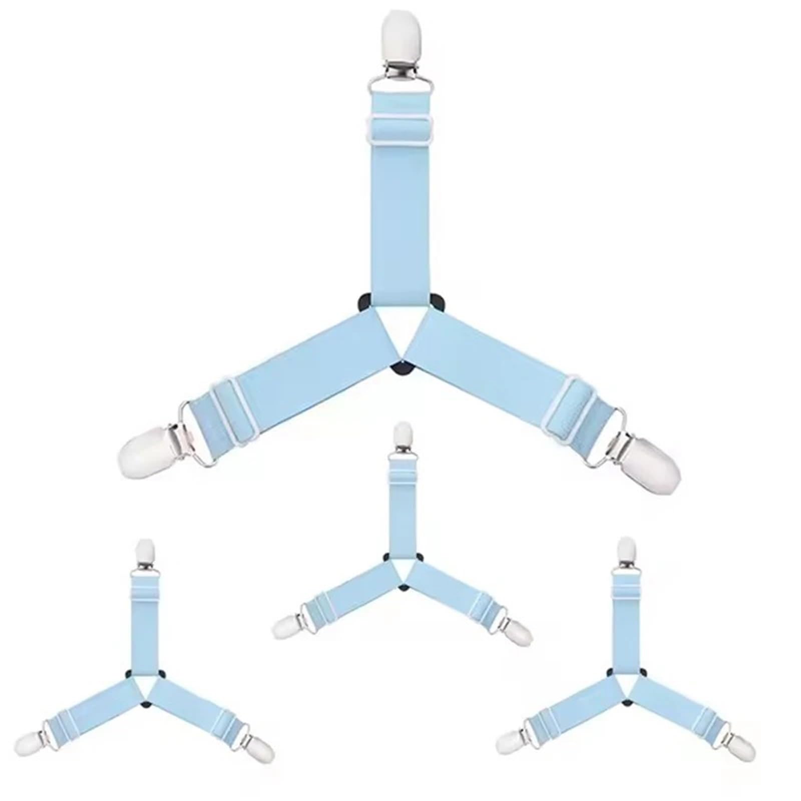 Gbrcen Mattress Straps 20Pcs Elastic Bed Sheet Grippers Three Head Clips Gripper Holder Suspender Bed Sheet Fasteners Home Textiles Organize Gadget for Bedding