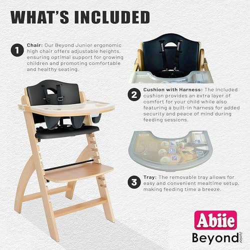 Image of Abiie Beyond Junior Convertible Wooden High Chair with Removable Tray