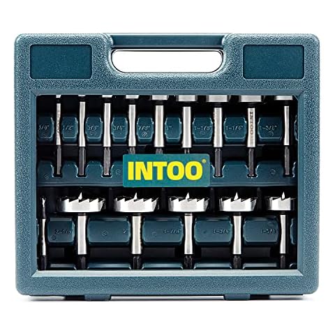 INTOO Hex Shank Forstner Bit Set 16 pcs Multi Sided Shank Wood Drill bit Set Cover