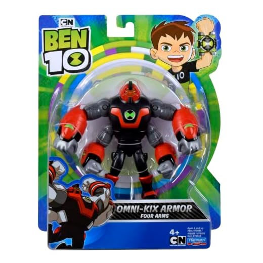 Ben 10 Actionfigur – fyra armar Omni kix, 8 x 4 x 10 cm