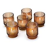 Kate Aspen Vintage Glass Tealight & Amber Votive Candle...