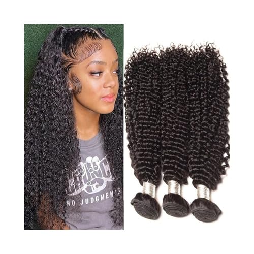 Przedłużki do włosów z prawdziwych włosów typu kinky curly do codziennego użytku, 1, 3, 4 pasma, brazylijskie włosy Remy, na imprezy (24, 26, 28, 30)
