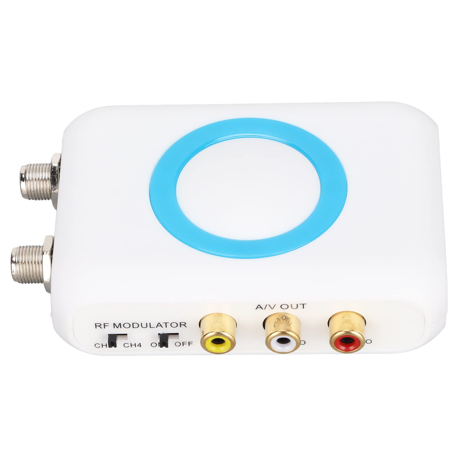 PUSOKEI RF-Modulator, HDMI--zu-RF-Konverter, NTSC-PAL-TV-CATV-Modulator, HD-Eingang, A/V-F-Buchse, RF-Ausgang, VRF-Demodulator-Konverter für Heim-CATV-System