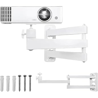 Projector Stand Projector Stand Wall Mount Metal Holder Multi-Angle Adjustable Projector Mount with 1/4 Inch Screw Interface and Articulated Arm