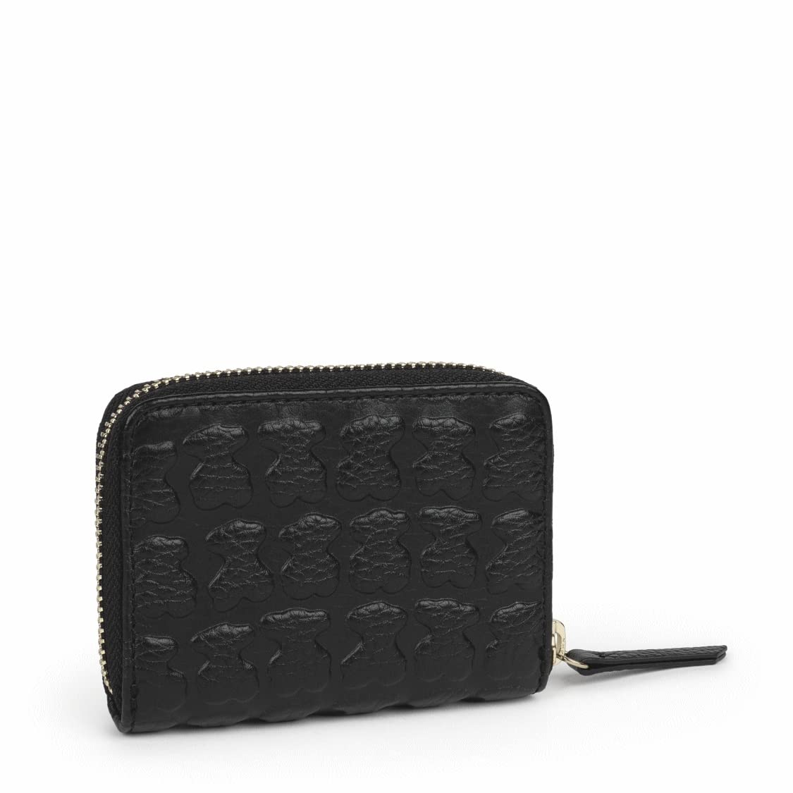 TOUS Monedero Mediano de Piel en color Negro, Para Mujer, Colección Sherton
